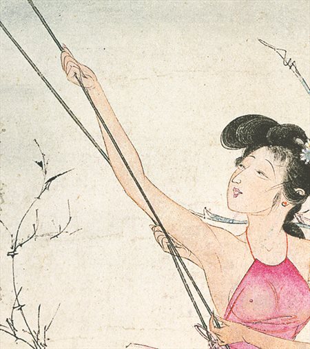 凤台-胡也佛的仕女画和最知名的金瓶梅秘戏图